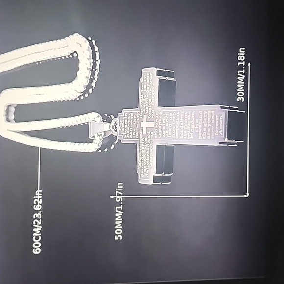 Stainless steel Lords Prayer Necklace - Picture 2 of 4